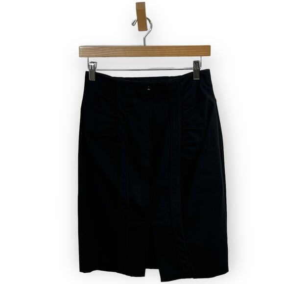 Nanette Lepore Pencil Skirt Tuxedo Stripe Black Size 6 - Picture 3 of 10